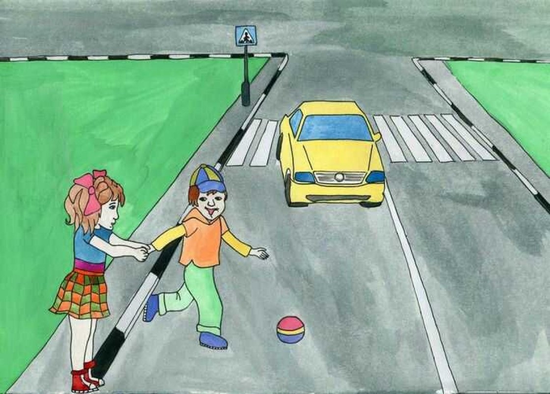 Безопасность на дороге для детей рисунки