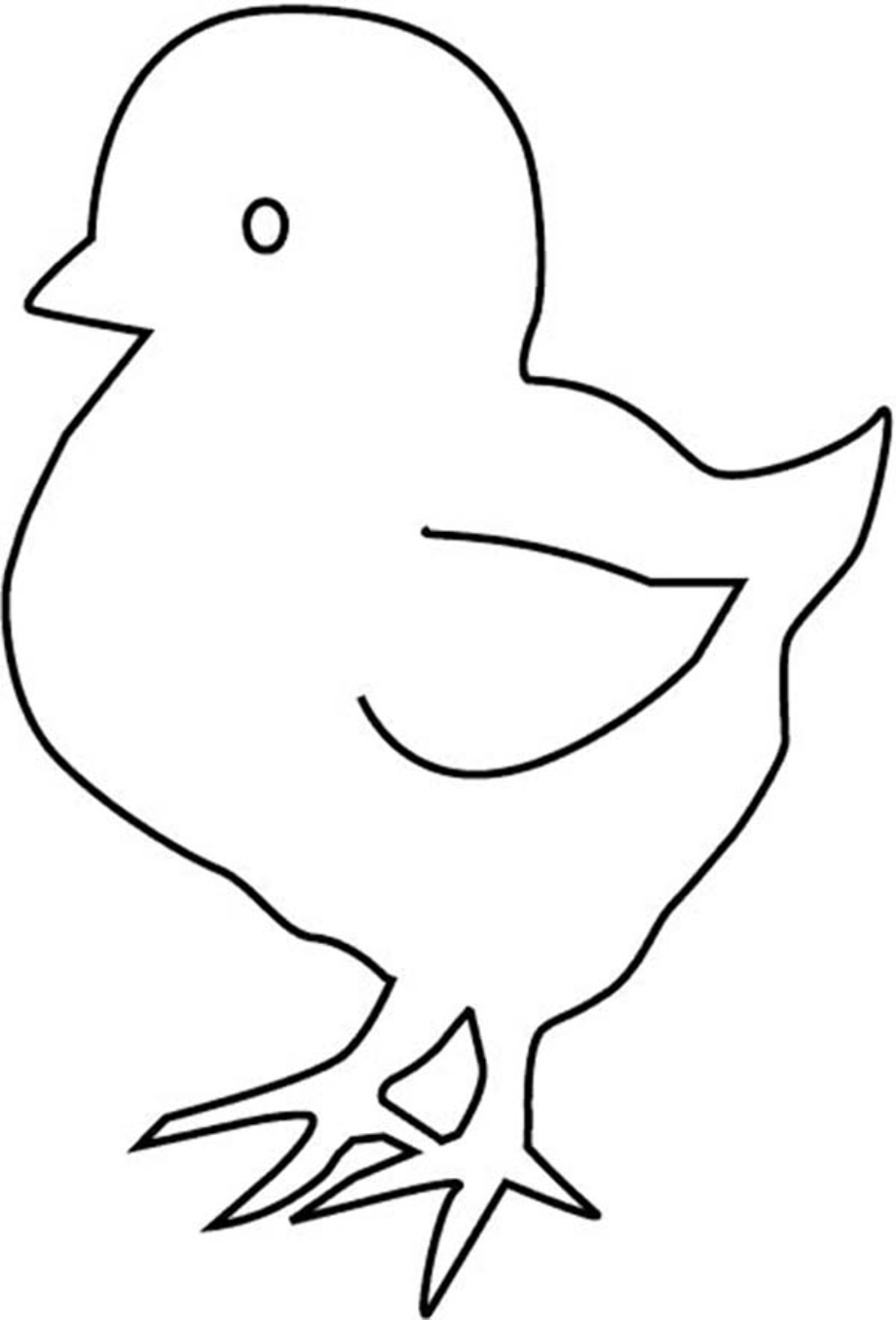 Трафарет цыпленка для рисования
