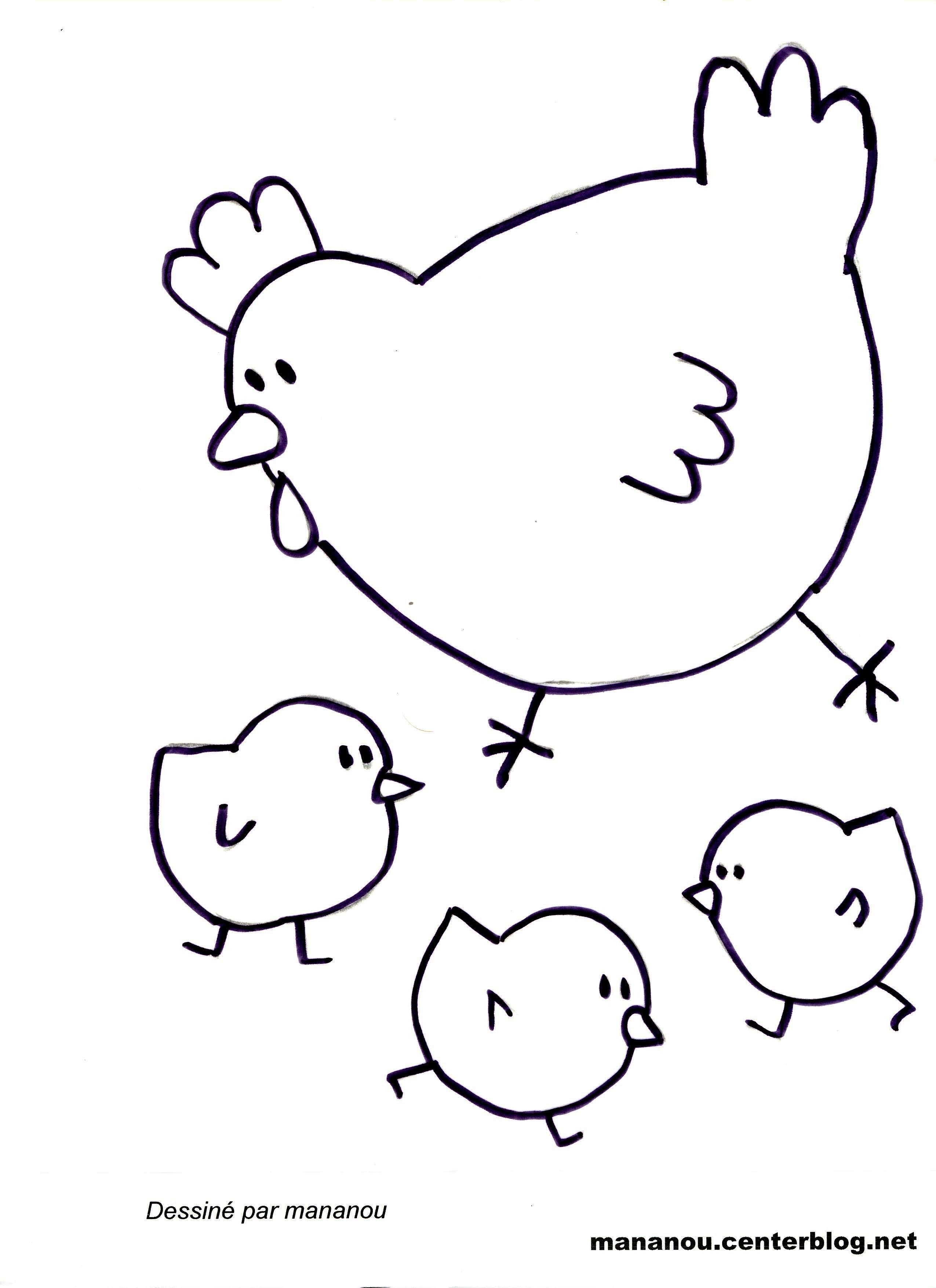 Трафарет цыпленка для рисования