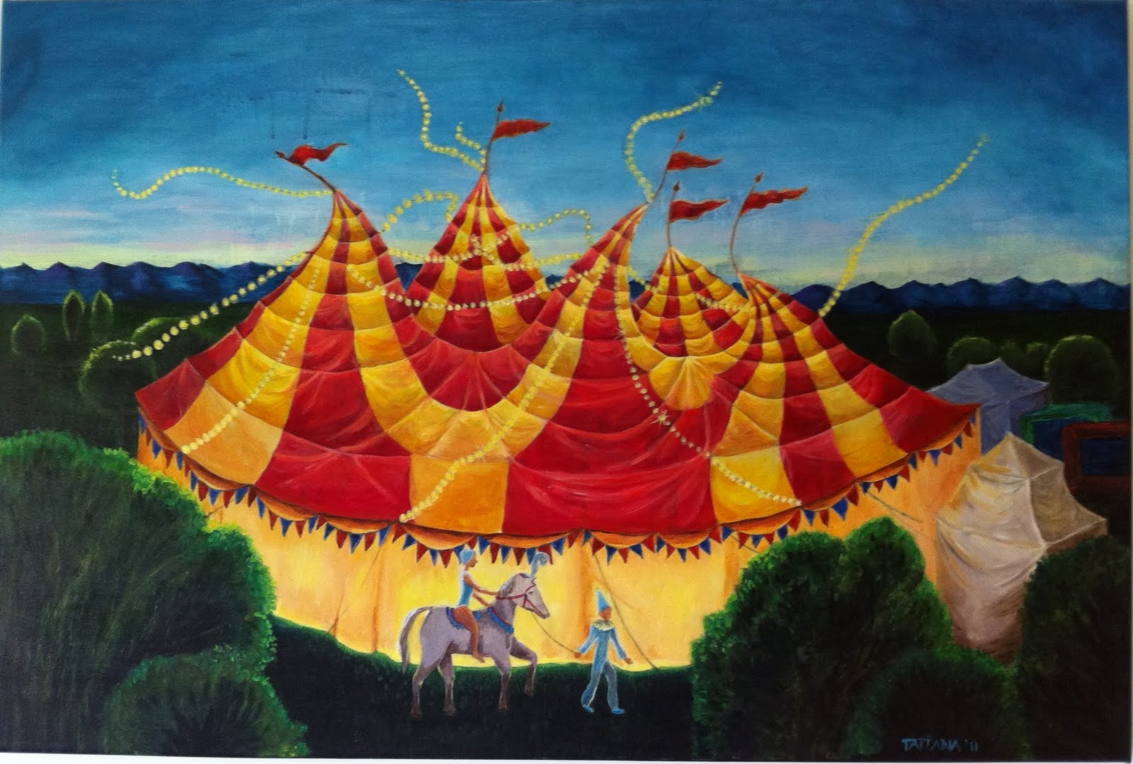 Цирковой шатер в живописи