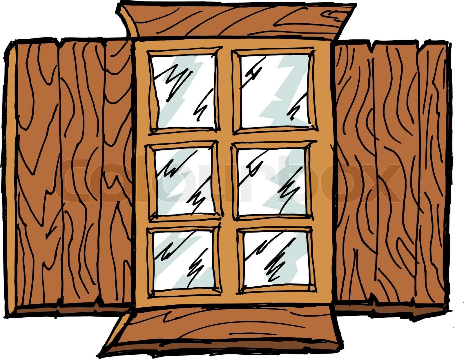 Окно мультяшное деревянное