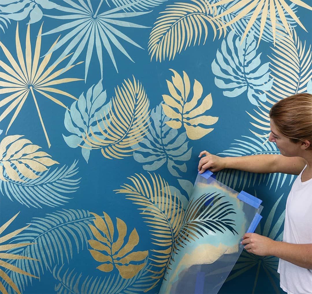 Трафареты для стен под покраску: 60 фото и идей