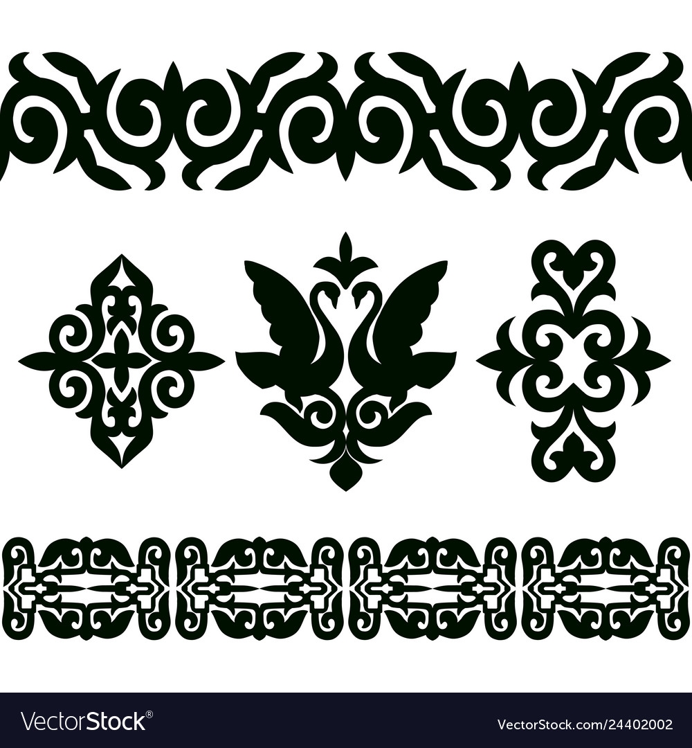 Казахский ленточный орнамент