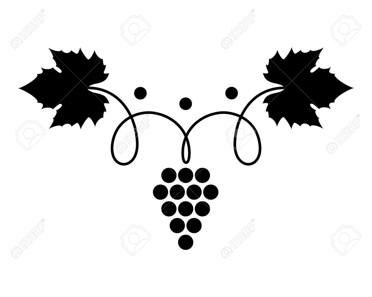 Стилизованный виноградный лист