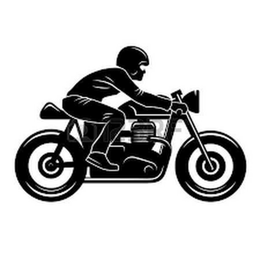 Мотоциклист в векторной графике