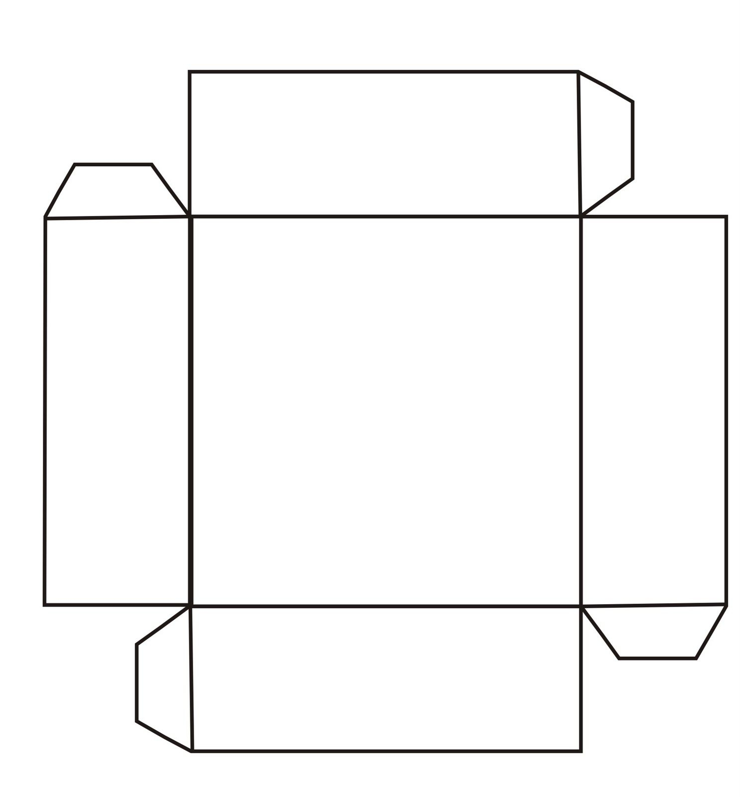 Шаблон квадратной коробочки