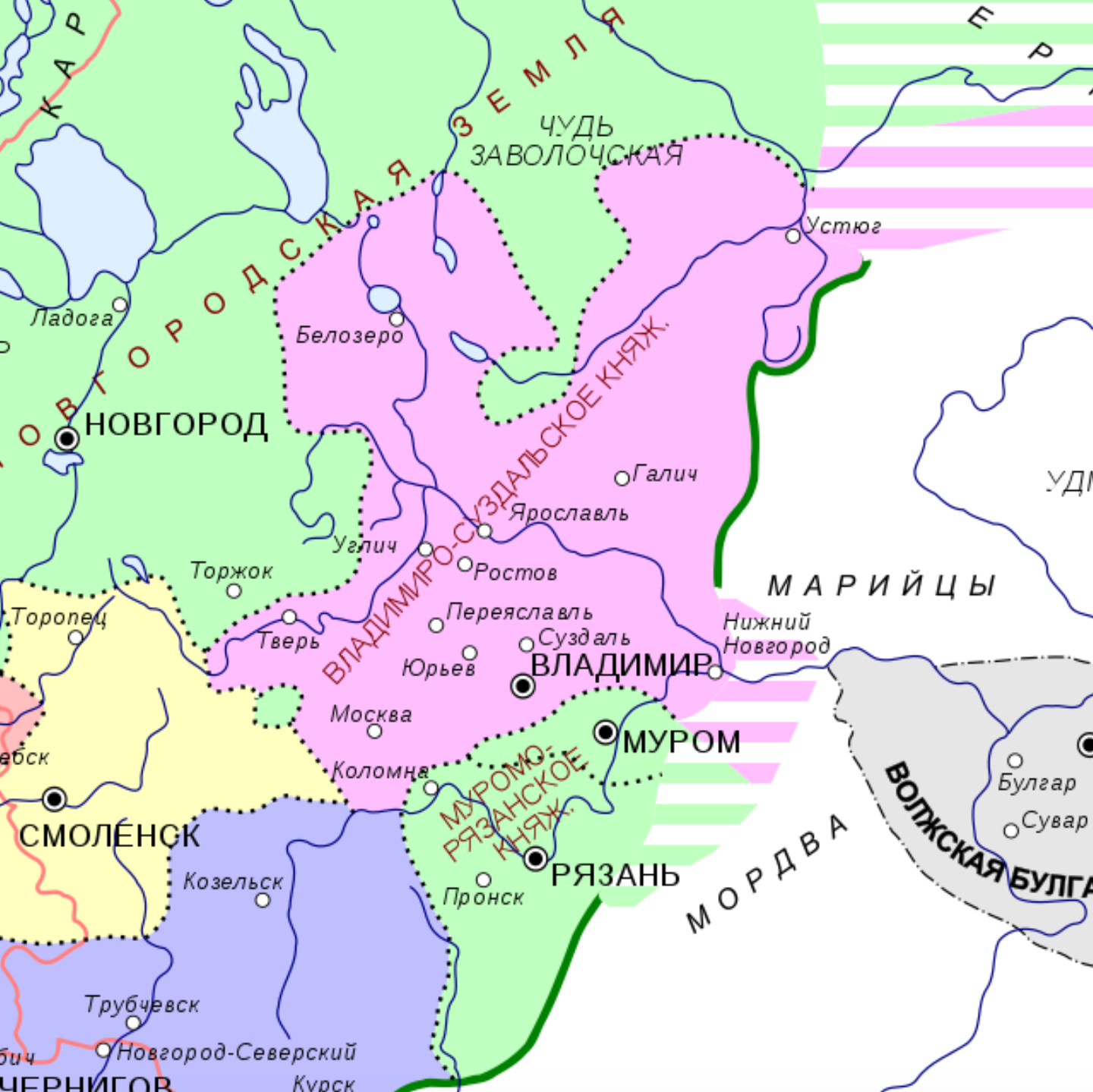Владимиро-Суздальское княжество карта 12 века. Карта Владимиро-Суздальского княжества в 12 веке. Владимиро-Суздальское княжество на карте древней Руси. Владимиро-Суздальское княжество 12 век города.