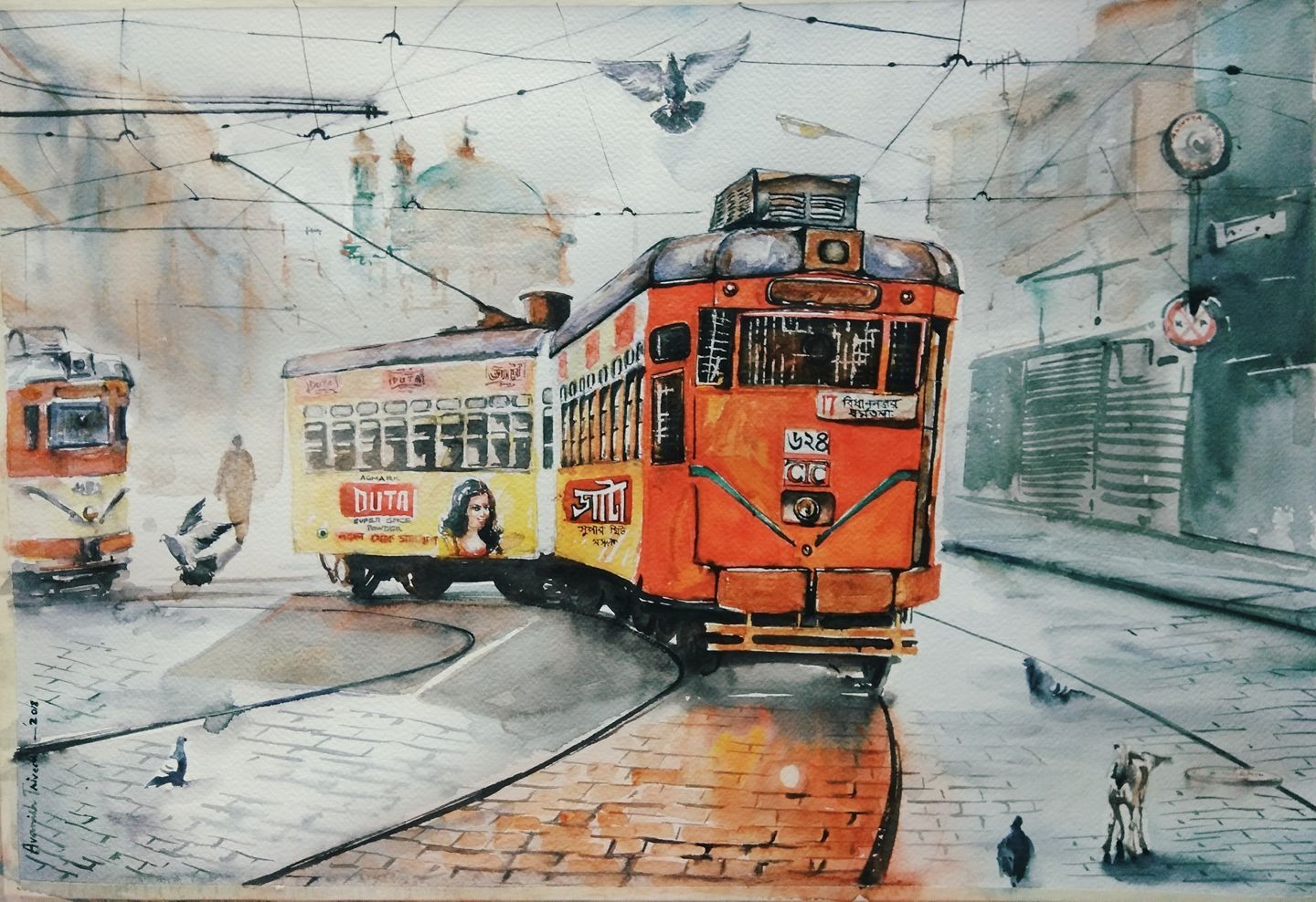 Трамвай живопись - 61 фото