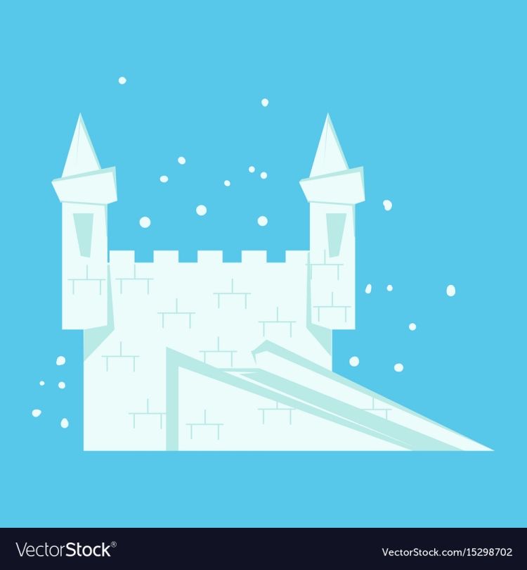 Замок снежной королевы трафарет