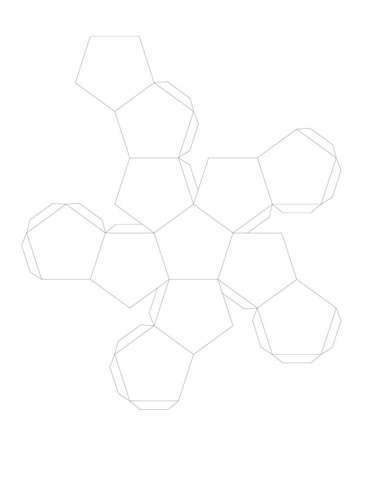 Додекаэдр из картона. Додекаэдр развертка а4. Развертка правильного додекаэдра. Правильный додекаэдр развертка для склеивания. Додекаэдр развертка для склеивания.