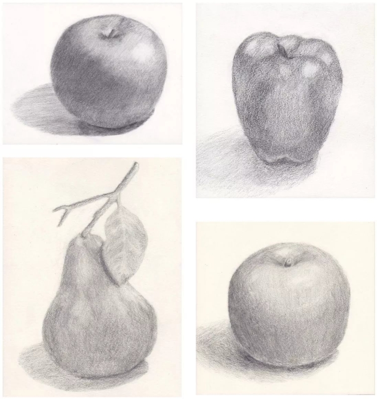 Натюрморт яблоко рисунок