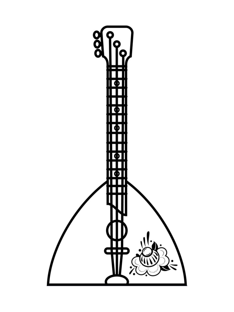 Как нарисовать балалайку карандашом поэтапно для детей