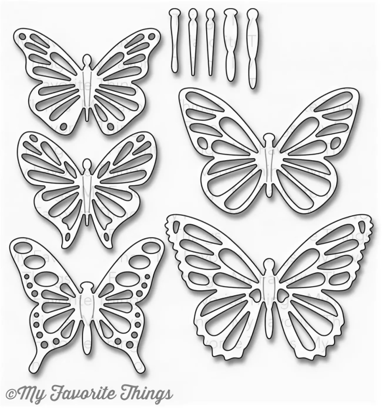 Пластик для рисования бабочки