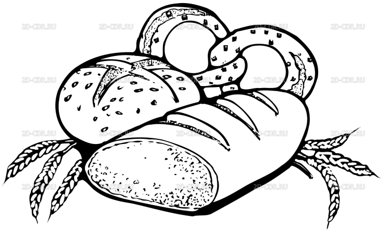 Рисунок хлеб для детей карандашом