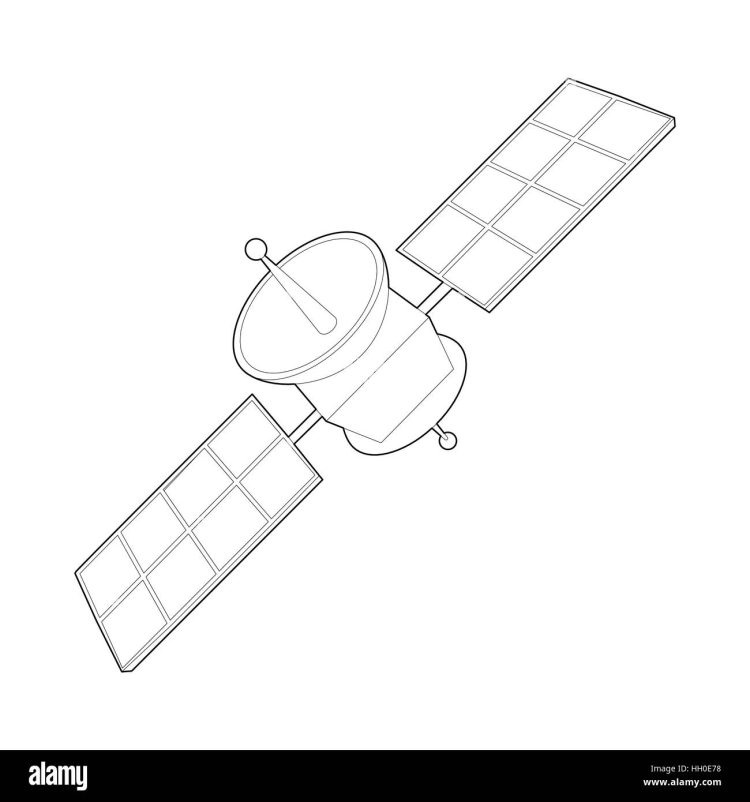 Спутник нарисовать для детей как в космосе