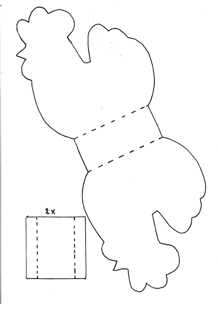 Шаблон курочки для Пасхи