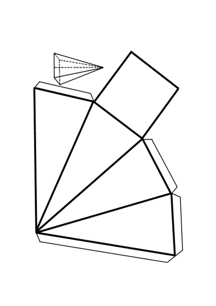 Пирамида чертеж для склеивания